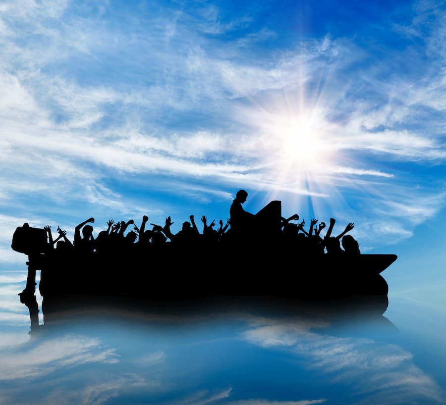 Boat with Refugees