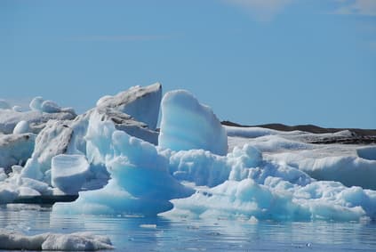 The melting of glaciers is caused primarily by the greenhouse effect