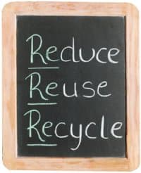 Reduce, reuse, and recycle to reduce your carbon footprint