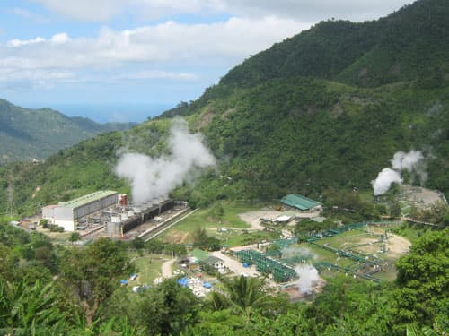 Geothermal energy uses the heat from the Earth to generate power