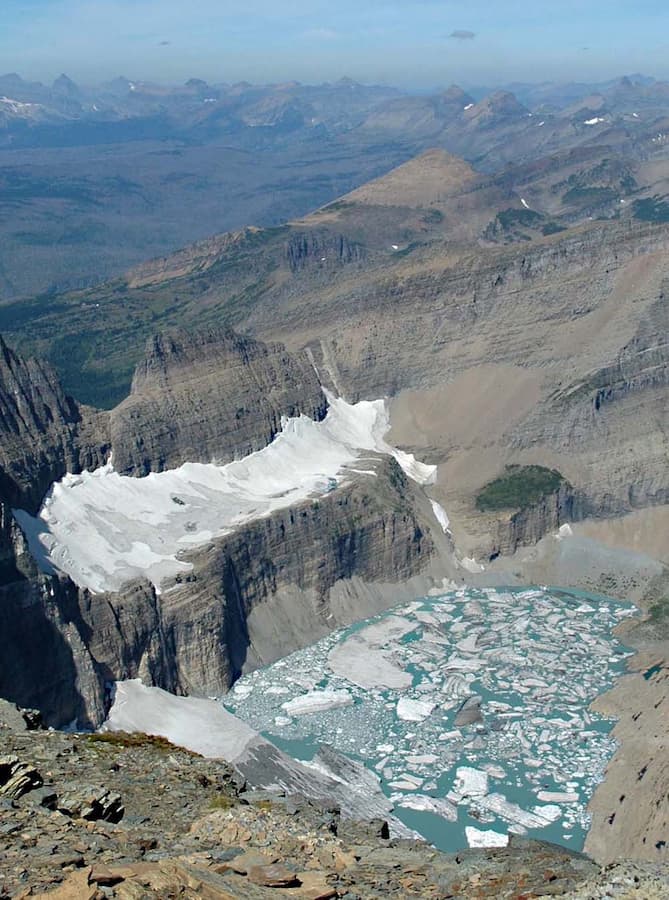 Grinnell Glacier in Glacier National Park (US) in 2009