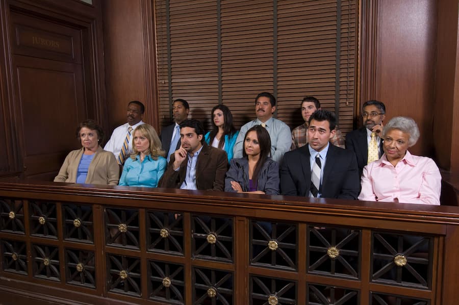 Jury Box in Courtroom
