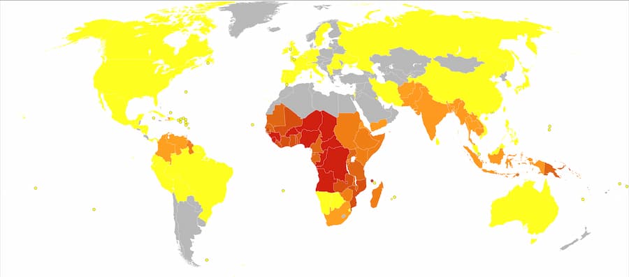 Malaria World Map - Deaths
